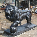 Natural marble statue of outdoor large marble lion stone statue